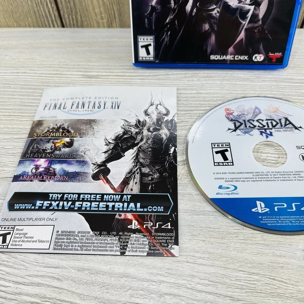 Dissidia Final Fantasy NT (Sony PlayStation 4, 2018, PS4) Tested Working